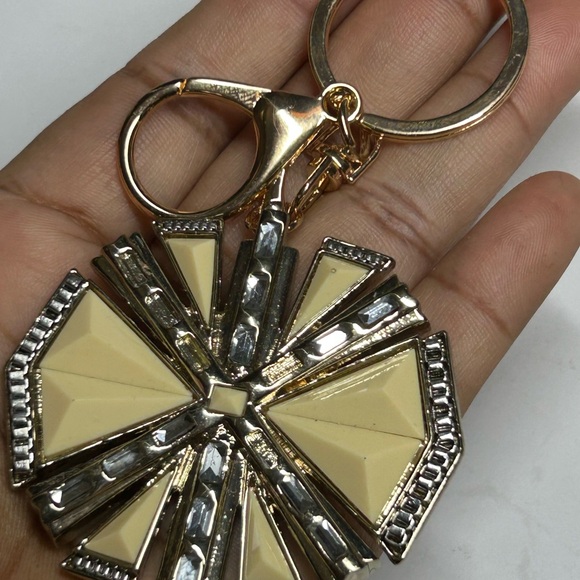 Vince camuto Gold and Cream Keychain and charm bag - Picture 1 of 3